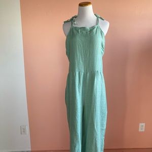 Bees + Bones handmade in Canada linen jumpsuit